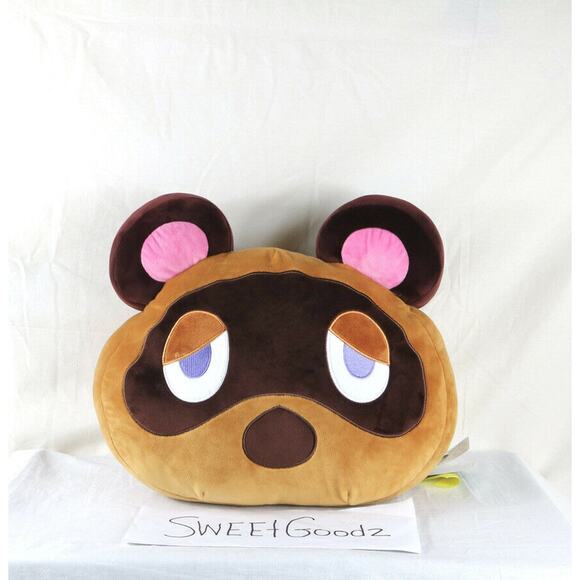New Animal Crossing Tom Nook Plush Squishy Bear Head 11" New Stuffed Animal - Picture 1 of 4